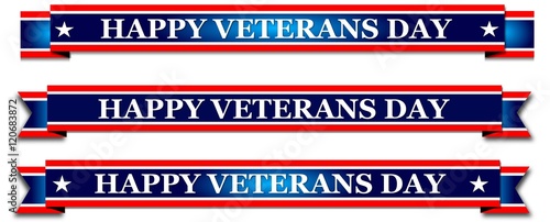 Happy Veterans Day Flag Banner Buy This Stock Illustration And