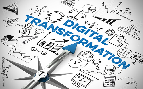 Cuadros en Lienzo Digital Business Transformation als Konzept