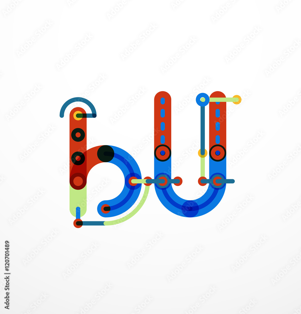 Abstract line design letter logo Stock Vector | Adobe Stock
