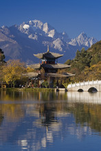 Black Dragon Pool Park And Yulong Xueshan Mountain, Unesco Town Of Lijiang, Yunnan Province, China