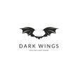 Wings logotype. Easy to edit, change size, color and text.