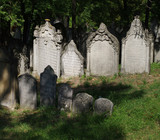 Fototapeta  - cemetery jewish tombstone