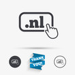 © blankstock - Domain NL sign icon. Top-level internet domain