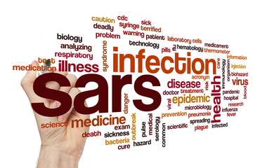 Canvas Print - SARS word cloud