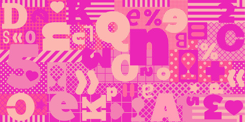 Naklejka na meble Seamless background with symbols.