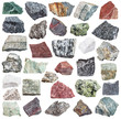 set of metamorphic rock specimens