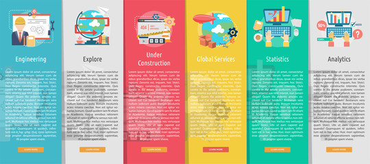Creative Process Vertical Banner Concept