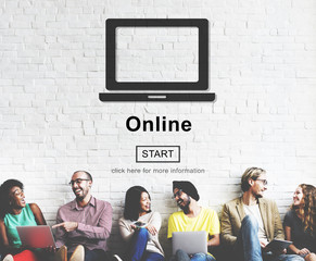 Wall Mural - online digital internet connection homepage concept