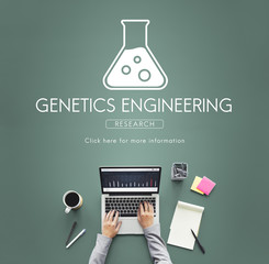 Wall Mural - scientific biochemistry genetics engineering concept