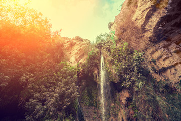  David's waterfall in Ein Gedi Nature Reserve