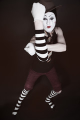 Canvas Print - Portrait of theatrical mime