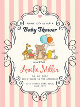 Delicate Baby Girl Shower Card