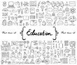 © Ladychelyabinsk - Vector set with hand drawn isolated doodles on the  theme of education
