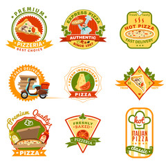 Sticker - Pizza Emblems Set 