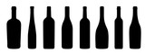Fototapeta  - Weinflaschen Icons