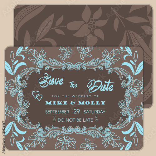 Printable Wedding Invitation Template Invitation Thank You Card Save The Date Cards Wedding Set Marriage Event Buy This Stock Vector And Explore Similar Vectors At Adobe Stock Adobe Stock