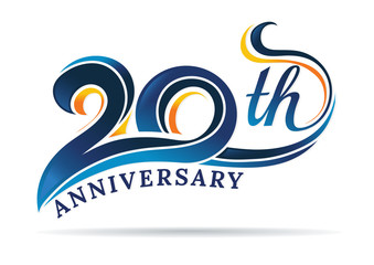 Wall Mural - anniversary emblems 20 in anniversary concept template design