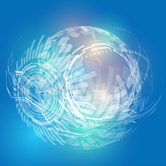 Aufkleber - digital technological abstract concept visual, vector illustration