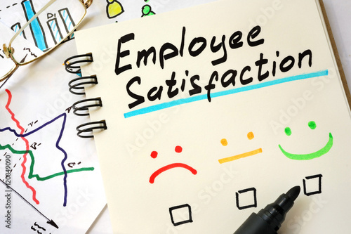 Fotografía Sign employee satisfaction on a page of notebook.