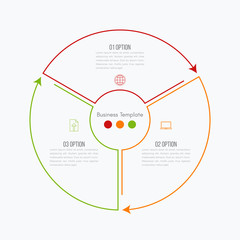 Wall Mural - Thin line infographic element