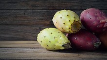 Prickly Pears On Wooden Table - Slider Movement