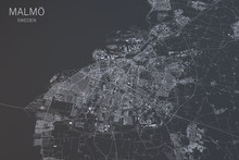 Cartina Di Malmö, Vista Satellitare, Città, Svezia