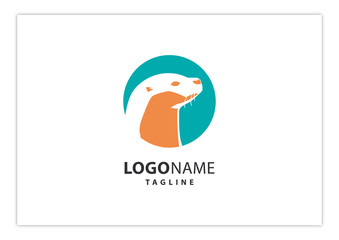 Wall Mural - otter logo design template
