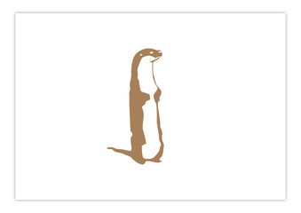 Wall Mural - standing otter