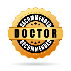 Wall Mural - Doctor recommended gold icon