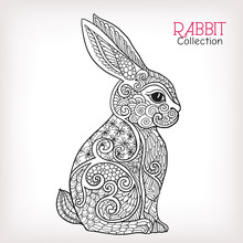 Decorative Patterned Rabbit.