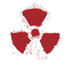Splatter Radioactive Warning Symbol