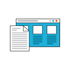 template web page with social media icon