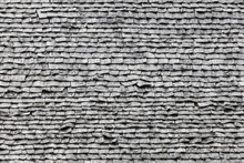 Texture Of Old Gray Wooden Roof Tiling