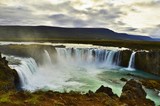 Fototapeta Zachód słońca - Picture of the one of the most spectacular waterfall in Iceland