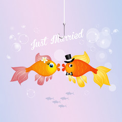 Sticker - red fishes spouses