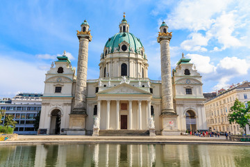 Sticker -  Vienna. Karlskirche cathedral