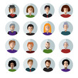 © Toltemara - Set of People Faces Flat Icons.