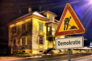 Wall Mural - Schild 152 - Demokratie