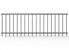 3d Illustration Of Metal Fence. White Background Isolated. Icon For Game Web. 