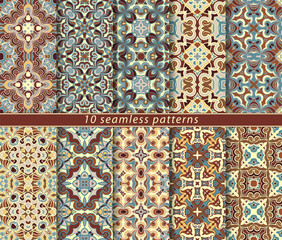 Naklejka na meble Set of seamless pattern