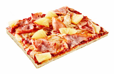 Wall Mural - Rectangular slice of Italian Hawaiian pizza