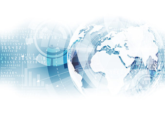 vector digital global technology concept, abstract background