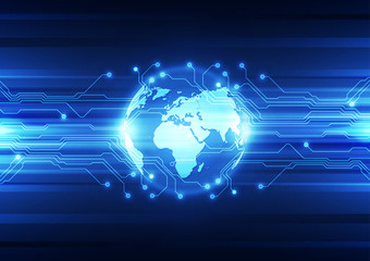 vector digital global technology concept, abstract background