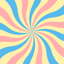 Retro Sunburst Background, Retro Background Inspired By 60s, Candy Colors