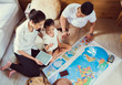 © torwaiphoto - Asian family are planning to around the world. the image focus p
