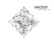 Vector abstract illustration of simple shape - rhomb.