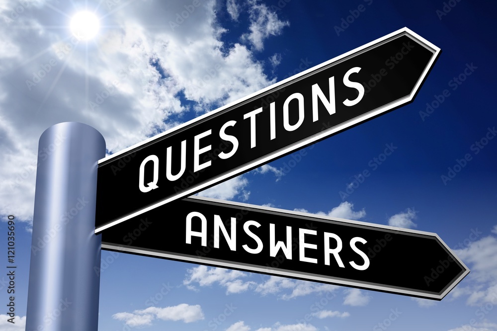 Singpost illustration, two arrows - questions and answers Stock ...