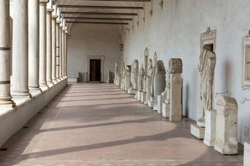 Wall Mural - Corridor in the baths of Diocletian (Thermae Diocletiani) in Rome. Italy