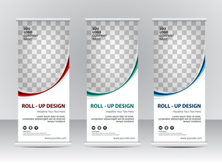 Roll up banner stand template design