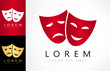 Theatrical masks vector logo